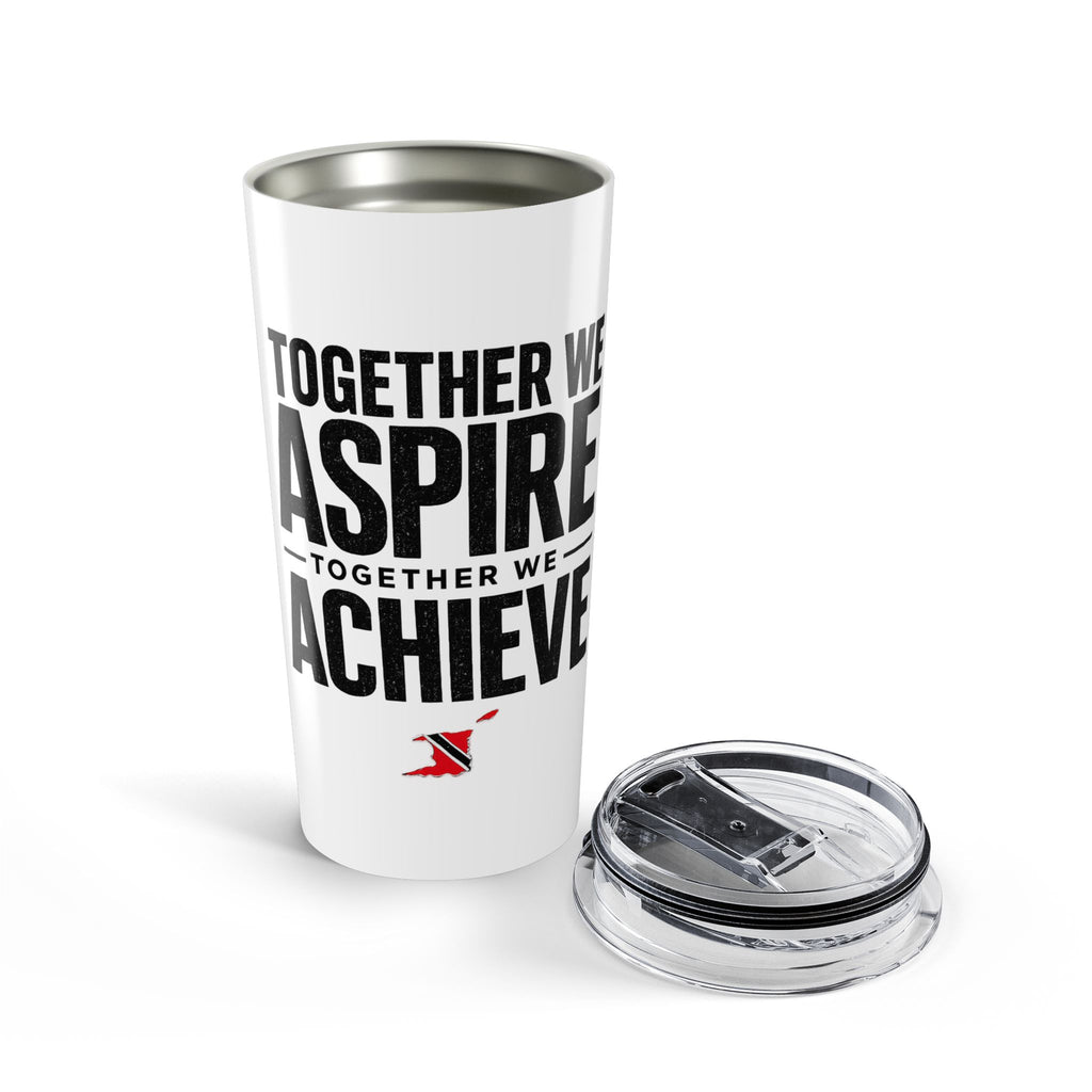20oz Inspirational Tumbler — "Together We Aspire, Together We Achieve" Motivational Travel Mug