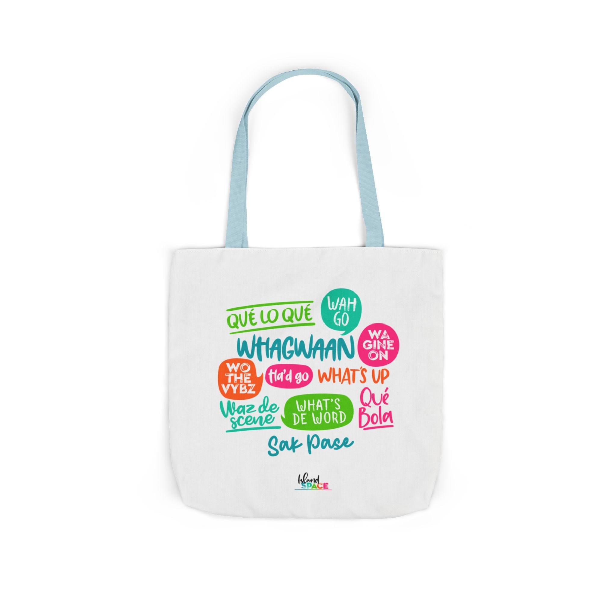 What's Up Colorful Speech Bubble Canvas Tote
