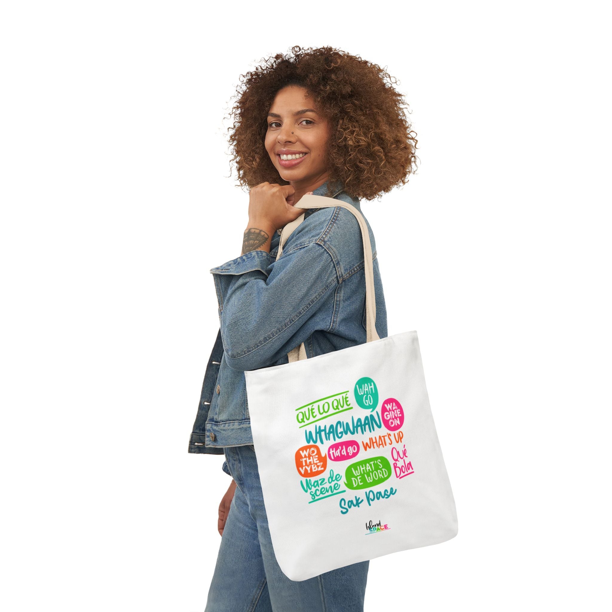 What's Up Colorful Speech Bubble Canvas Tote