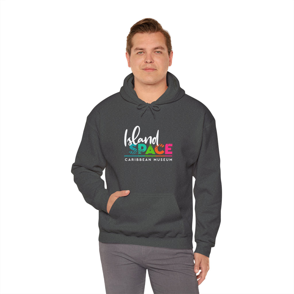Island SPACE Caribbean Museum Hoodie – Colorful Logo Pullover