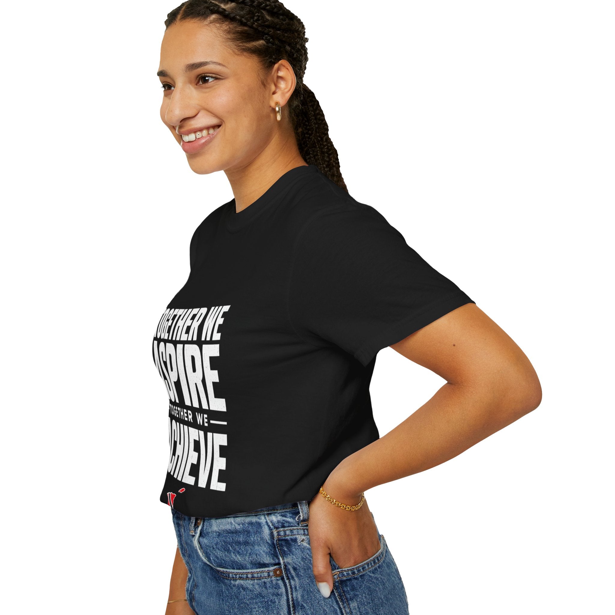 Aspire Achieve Motivational T-Shirt — "Together We Aspire, Together We Achieve"