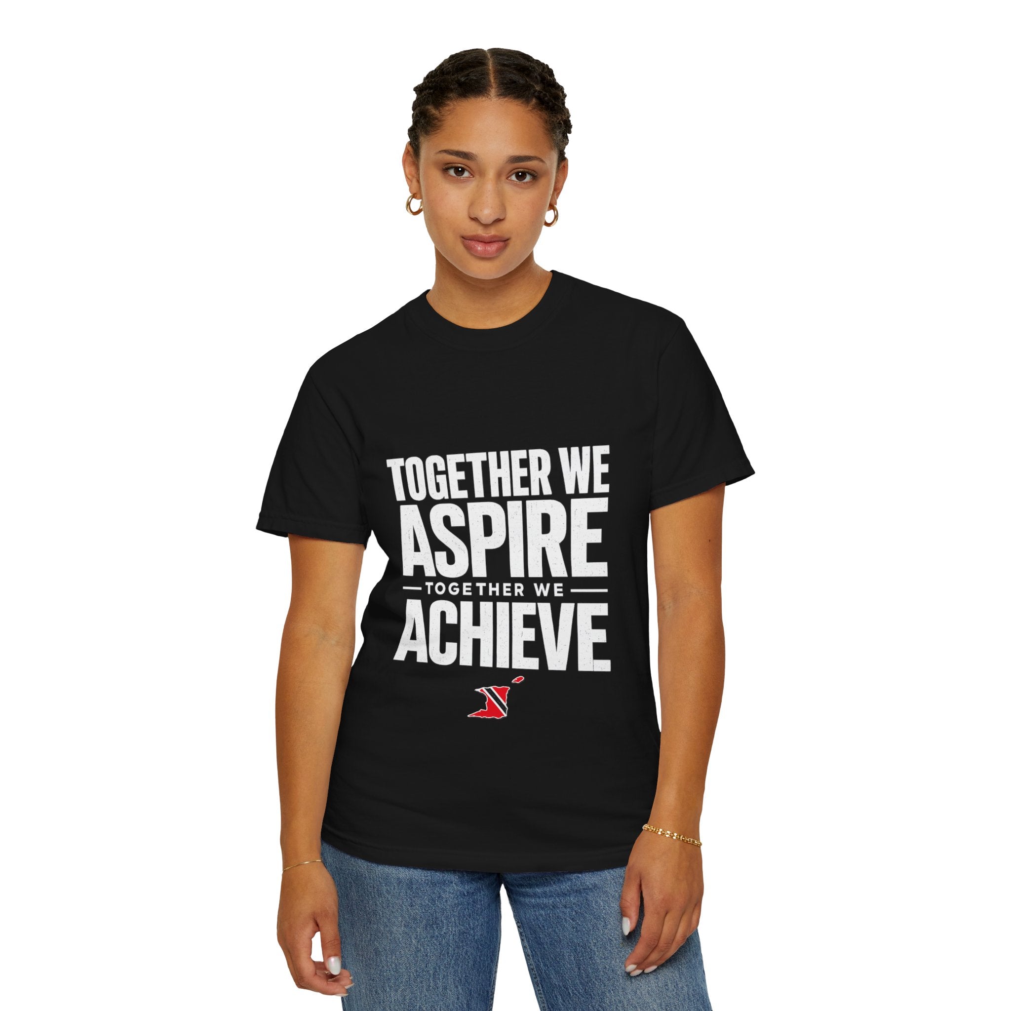 Aspire Achieve Motivational T-Shirt — "Together We Aspire, Together We Achieve"