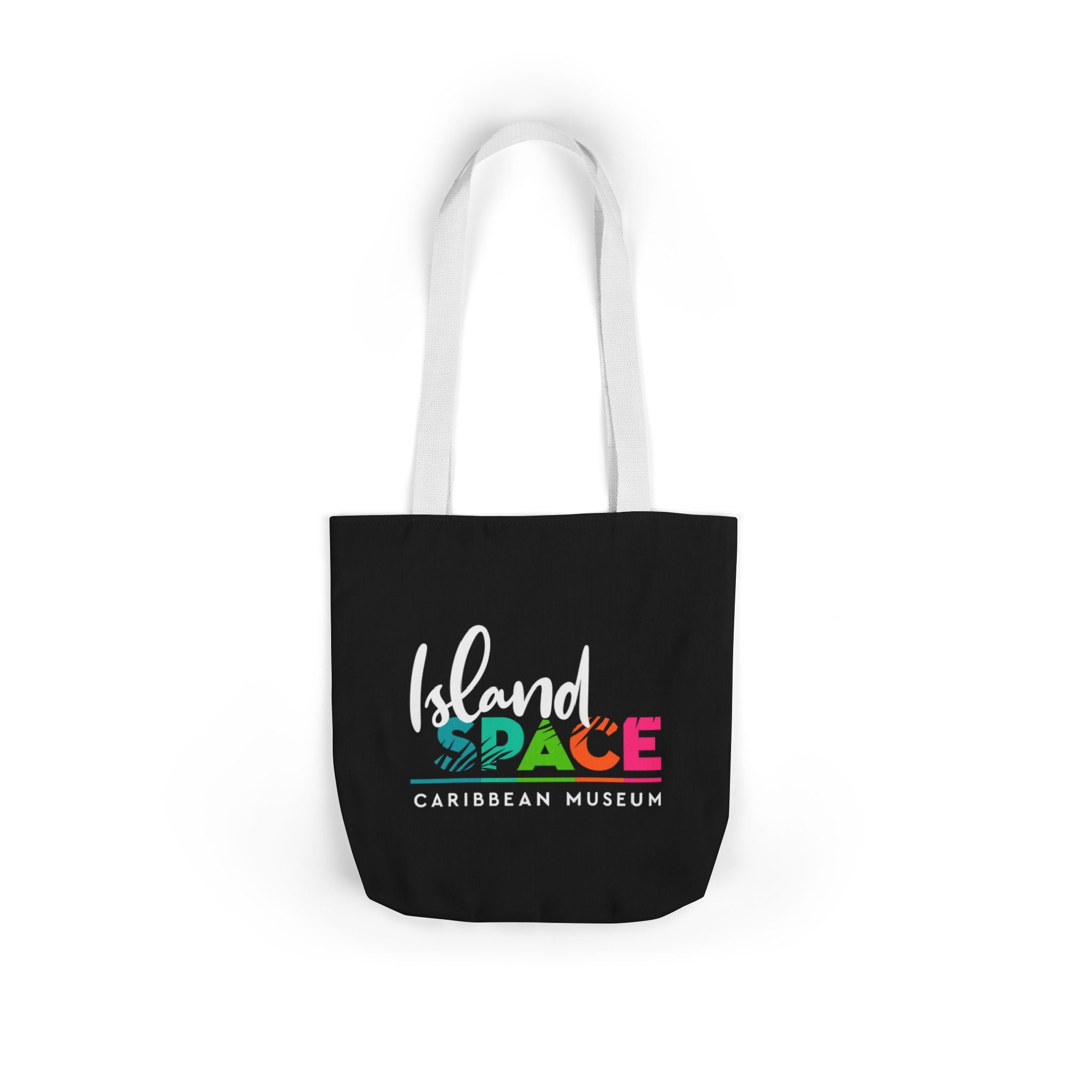 Island Space Caribbean Museum Canvas Tote Bag — Colorful Logo Beach Market Tote