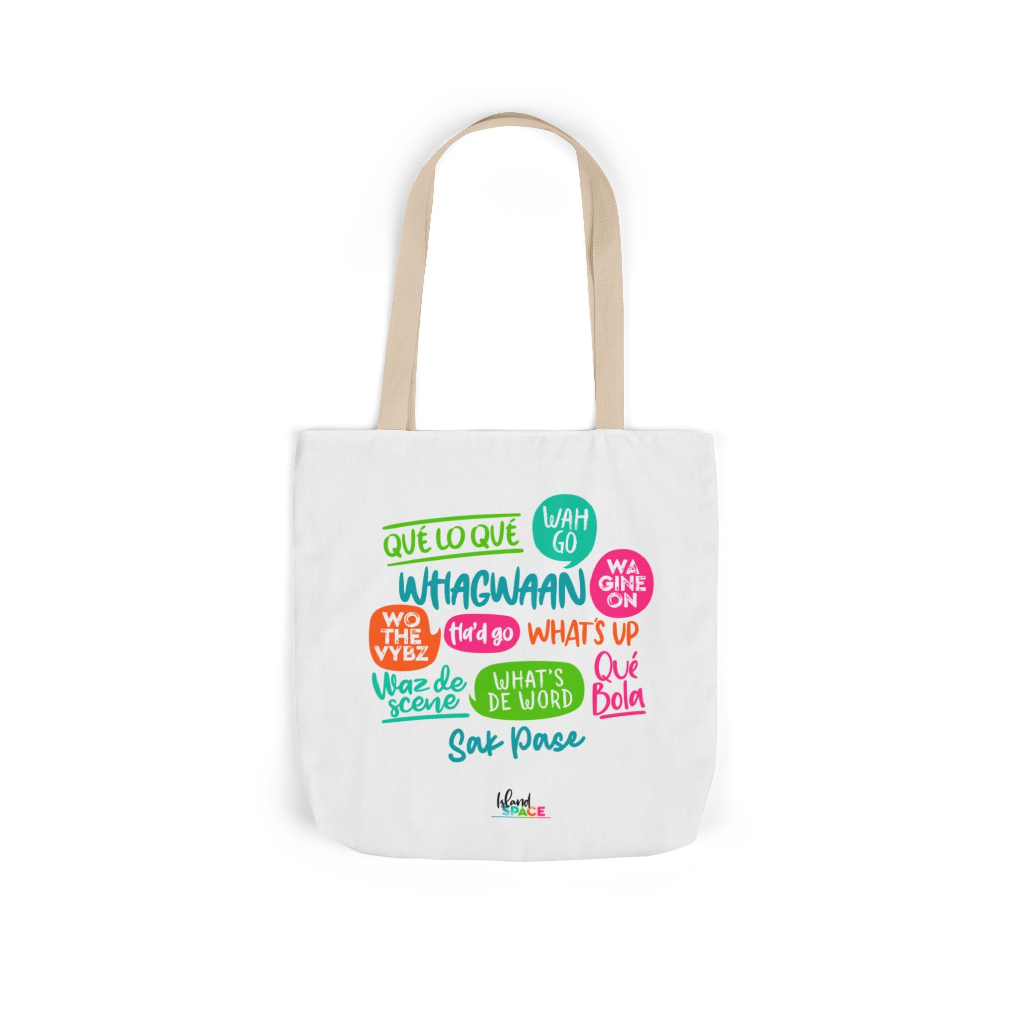 What's Up Colorful Speech Bubble Canvas Tote