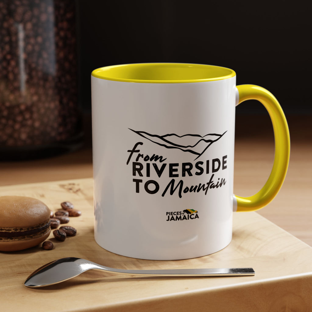 From Riverside to Mountain Accent Coffee Mug — Jamaica Nostalgia, Travel & Nature Gift (11/15oz)