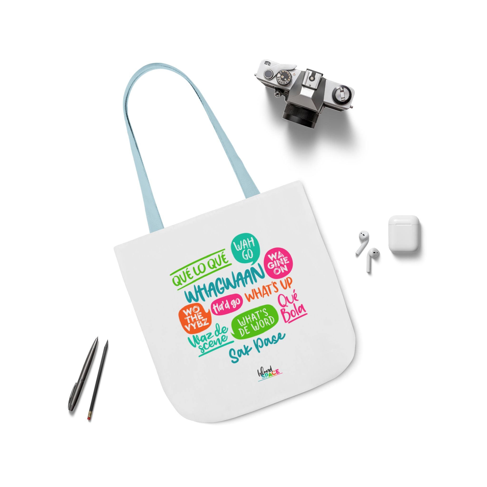 What's Up Colorful Speech Bubble Canvas Tote