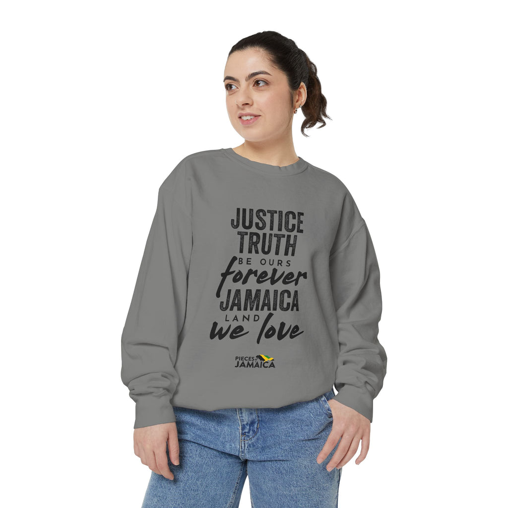 Justice Truth Jamaica Sweatshirt — 'Be Ours Forever' Inspirational Crewneck