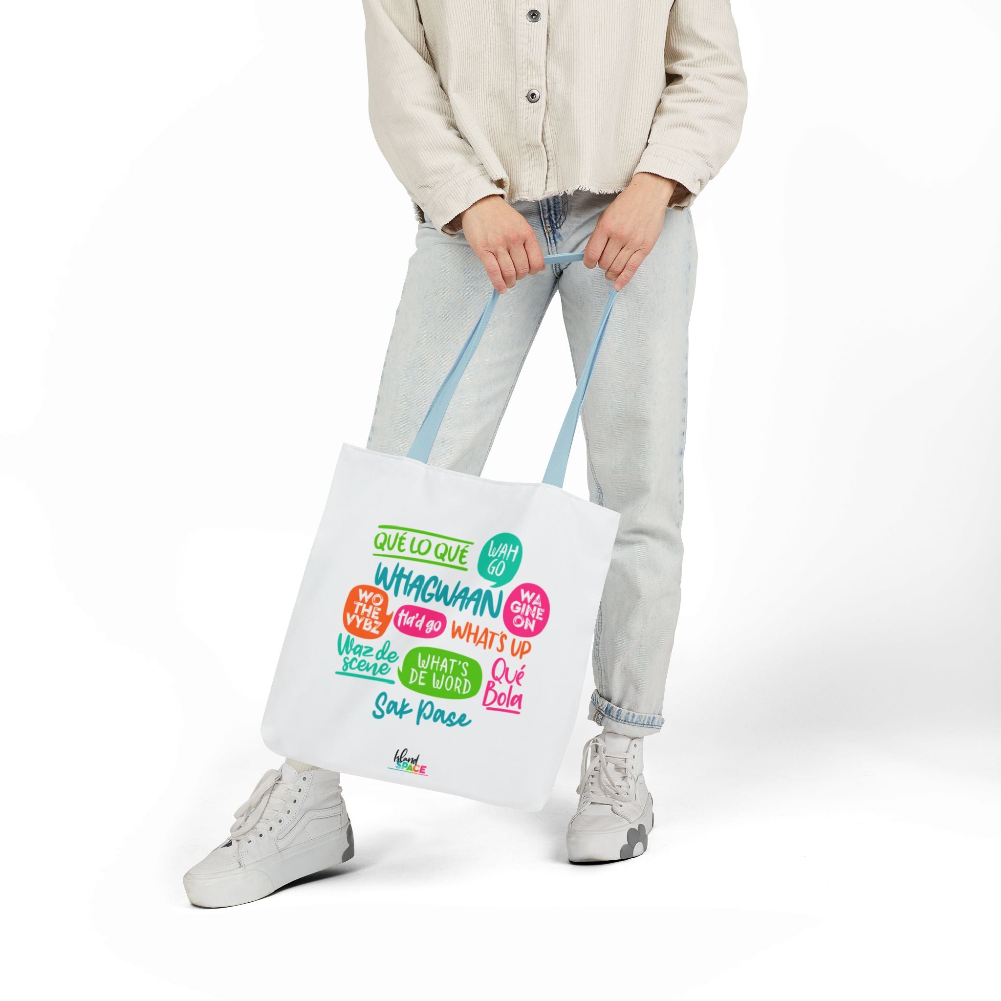 What's Up Colorful Speech Bubble Canvas Tote