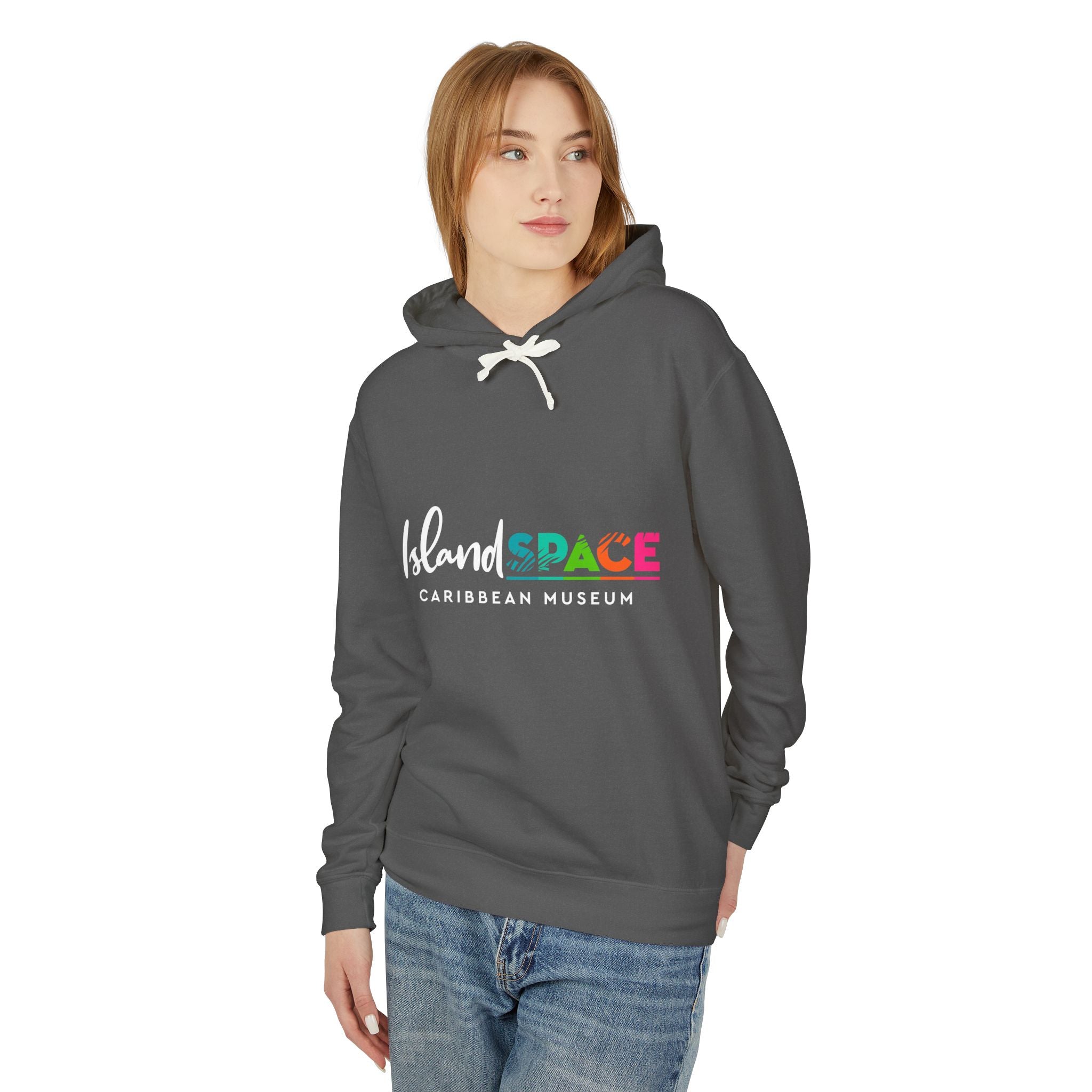 IslandSPACE Caribbean Museum Hoodie — Colorful Logo Lightweight Hooded Sweatshirt