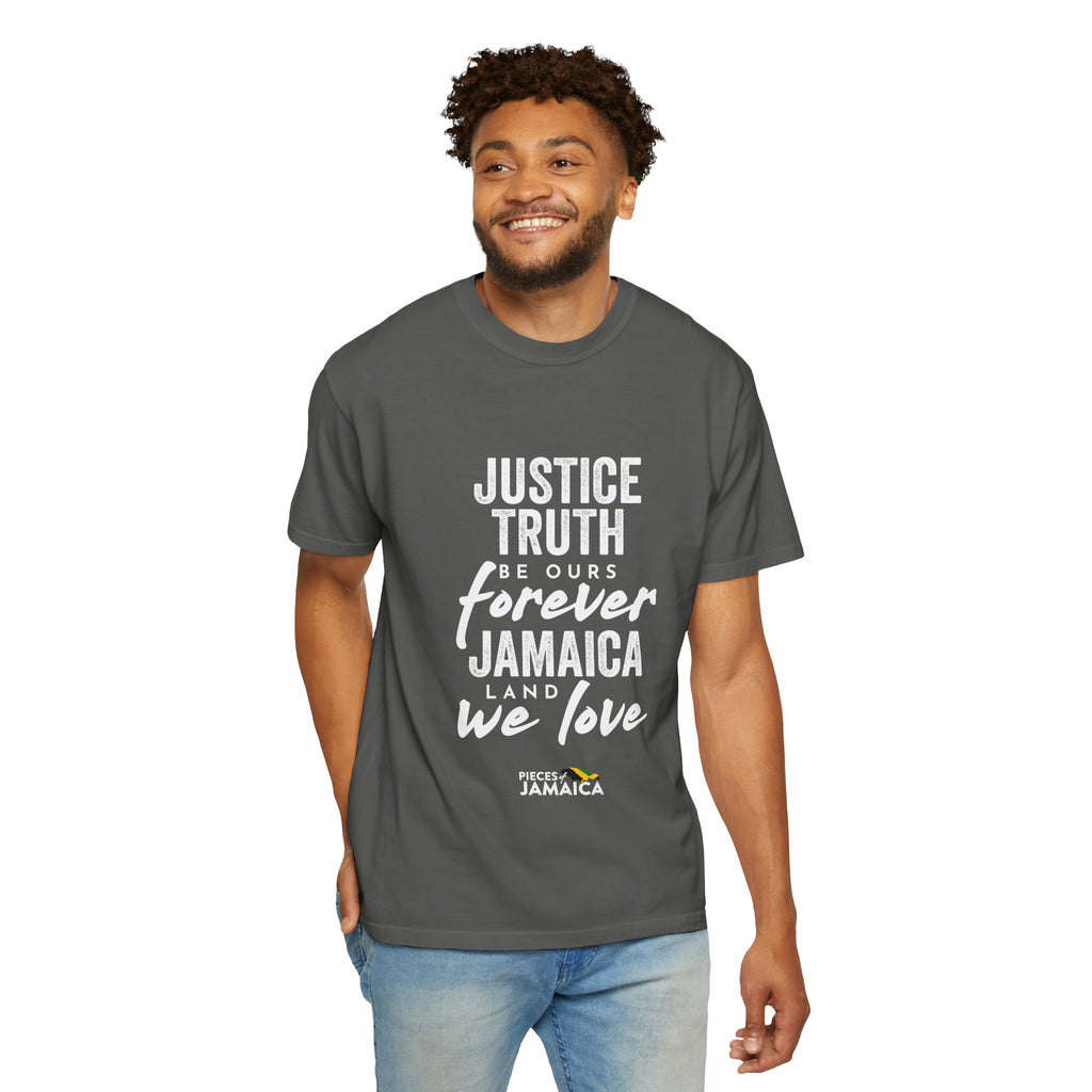 Jamaica Love T-Shirt — "Justice, Truth Be Ours Forever" Graphic Tee