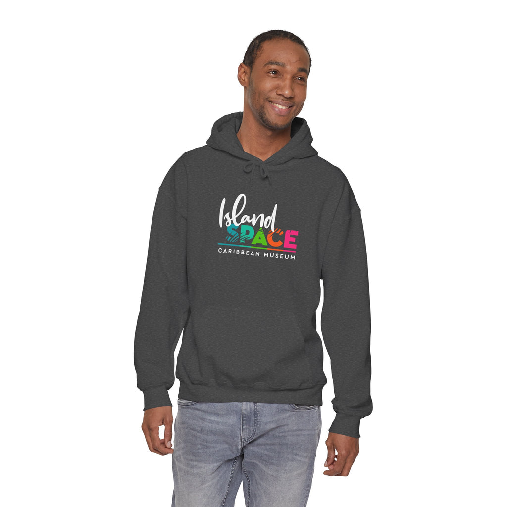 Island SPACE Caribbean Museum Hoodie – Colorful Logo Pullover