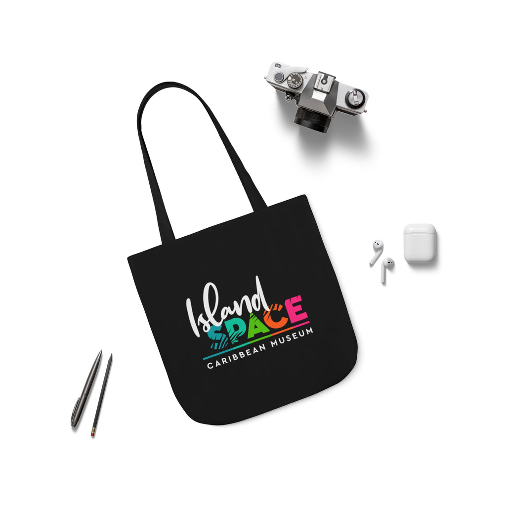 Island Space Caribbean Museum Canvas Tote Bag — Colorful Logo Beach Market Tote