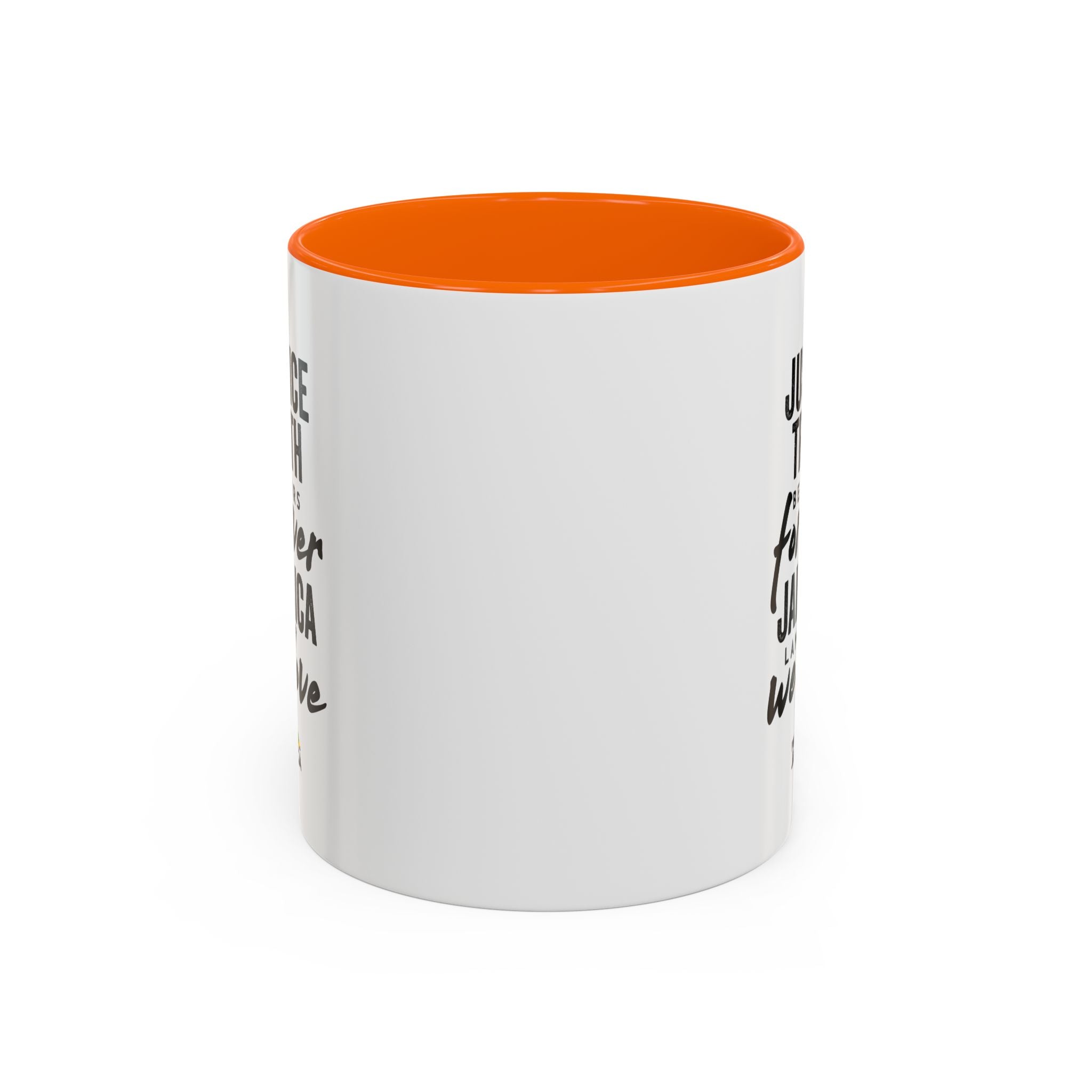 Jamaica 'Justice Truth Be Ours Forever' Accent Coffee Mug